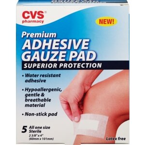 CVS Premium Superior Protection Adhesive Gauze Pad All One Size