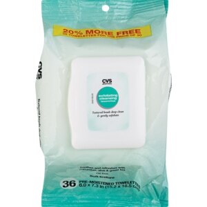 CVS Exfoliating Cleansing Towelettes with Cucumber, Aloe & Green Tea