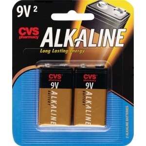 CVS Alkaline Batteries 9v 2-Pack