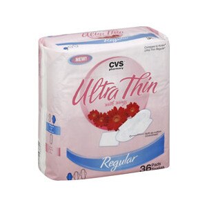 CVS Ultra Thin Pads With Wings Regular