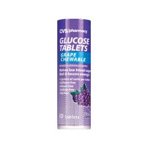 CVS On The Go Glucose Tablets Grape