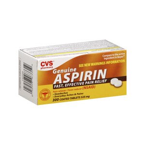 CVS Genuine Aspirin Pain Reliever/Fever Reducer Coated Tablets