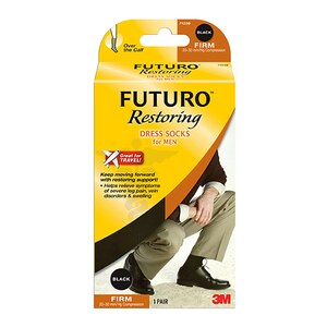 Futuro Support Dress Socks Men's Firm Medium Black