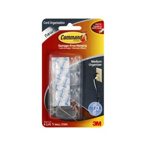 3M Command Damage-Free Medium Organizer Hanging Clips & Strips, Small
