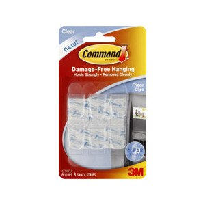 3M Command Damage-Free Fridge Clips & Strips, Small