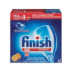 Finish Automatic Dishwasher Detergent Gelpacs, Orange