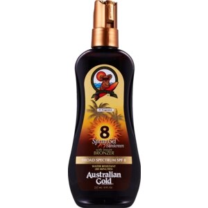 Australian Gold Spray Gel Sunscreen with Instant Bronzer, SPF 8
