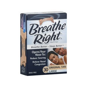 Breathe Right Nasal Strips Tan Large