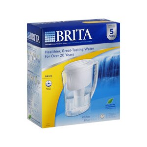 Brita Pitcher Basic Water Filtration System, 5 Cups