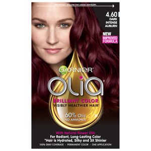 Garnier Olia Oil Powered Permanent Haircolor, 4.60 Dark Intense Auburn