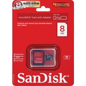 SanDisk Mobile MicroSDHC Card with Adapter 8 GB