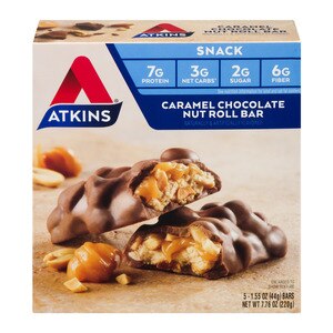 Atkins Advantage Bars Caramel Chocolate Nut Roll