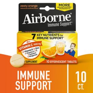 Airborne® Effervescent Tablets Zesty Orange