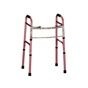 Nova Folding Walker 2-Button Release, Pink