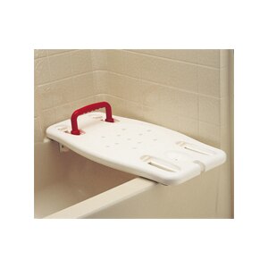 Nova Bath Bench with Back and Red Safety Handle
