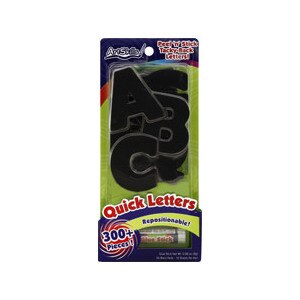 Art Skills Quick Letters Peel 'n' Stick Tacky Black Letters