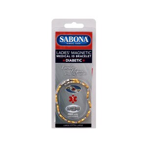Sabona Magnetic Medical ID Bracelet Ladies L/XL