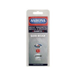 Sabona Magnetic Medical ID Bracelet Mens L/XL