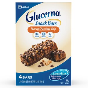 Glucerna Hunger Smart Snack Bars for People with Diabetes Chocolate Peanut Crisp