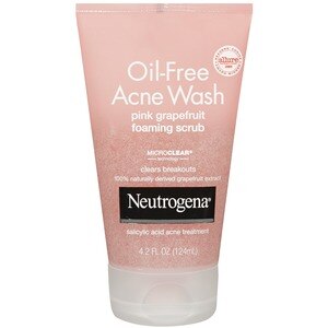 Neutrogena Oil-Free Acne Wash Foaming Scrub, Pink Grapefruit