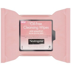 neutrogena skin wipes oil cleansing grapefruit pink acne prone cvs