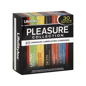 Lifestyles Pleasure Collection Lubricated Condoms + Massage Oil