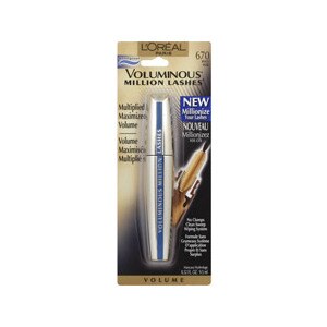L'Oreal Voluminous Million Lashes Waterproof Mascara, Black 670