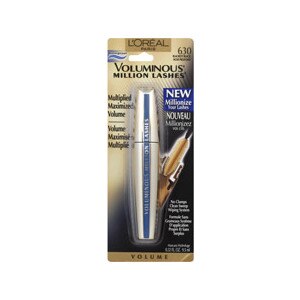 L'Oreal Voluminous Million Lashes Waterproof Mascara, Blackest Black 630