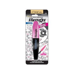 L'Oreal Voluminous Miss Manga Waterproof Mascara, 378 Blackest Black