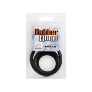 California Exotic Novelties Rubber C-Rings 3 Piece Set, Black