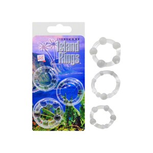 California Exotic Novelties Silicone Island Rings, 3 Sizes Clear