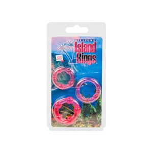 California Exotic Novelties Silicone Island Rings, 3 Sizes Pink