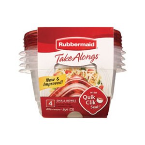 Rubbermaid Take A Longs Round Containers 4 Pack - 3.2 Cups Each