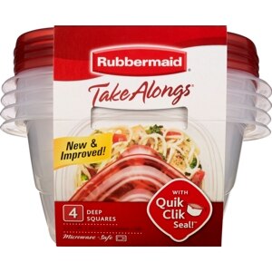 Rubbermaid TakeAlongs 42 oz Deep Square Containers + Lids