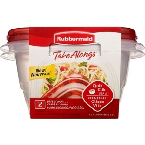Rubbermaid Containers + Lids Deep Square 42 Oz