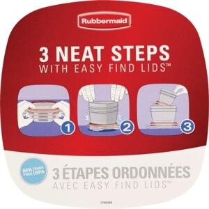 Rubbermaid Lock-Its Easy Find Lids Container 3 Cups
