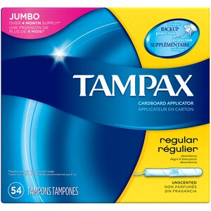 Tampax Cardboard Tampons Regular Absorbency