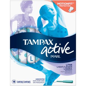 Tampax Pearl Tampons Light Absorbency Unscented