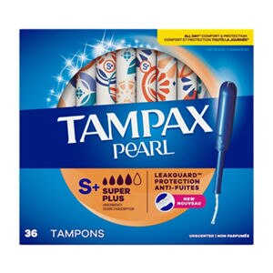Tampax Super Plus Absorbency Plastic Tampons Unscented