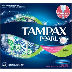 Tampax Pearl Tampons Super Absorbency Fresh Scent