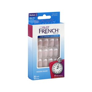 Broadway Nails Fast French Nail Kit Medium Length True Peach