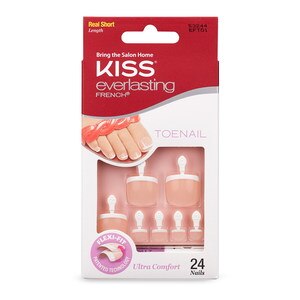 Kiss Everlasting French Toenail Kit Short Length