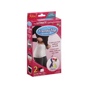 Trendy Top Tees Midnight Black & Pure White, Large Size 10-14