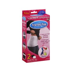 Trendy Top Tees Midnight Black & Pure White, X-Large Size 16-20