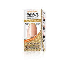 Sally Hansen Salon Effects Real Nail Polish French Manicure Strips, Gold Cabaret