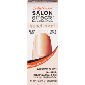 Sally Hansen Salon Effects Real Nail Polish French Manicure Strips, Excusez Moi!