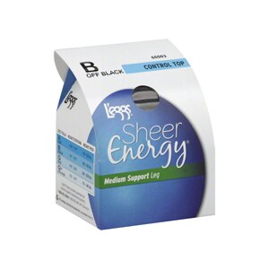 L'eggs Control Top Sheer Toe B Off Black