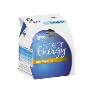 L'eggs Control Top Sheer Toe Q Jet Black
