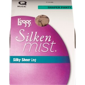 L'eggs Silken Mist Silky Sheer Leg Shaper Panty, Size Q, Nude