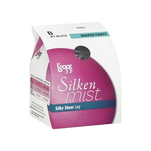 L'eggs Silken Mist Silky Sheer Leg Shaper Panty, Size B, Jet Black